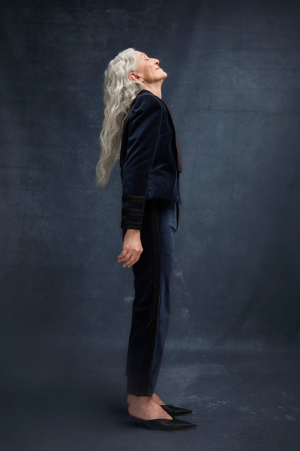 Veste Leo Velours marine