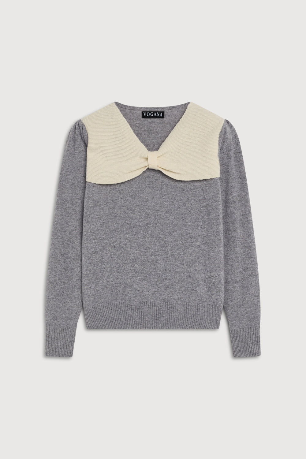 Jersey gris con lazo