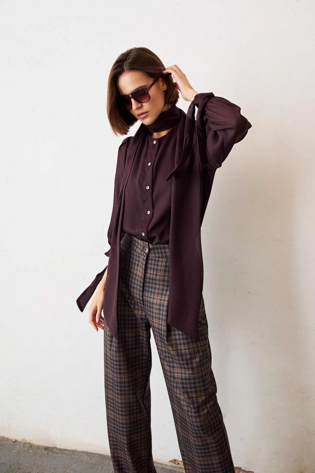 Blusa Serafina berenjena