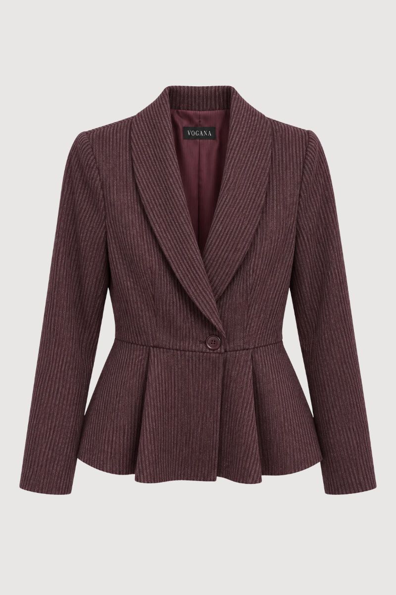 Veste Peplum Bordeaux
