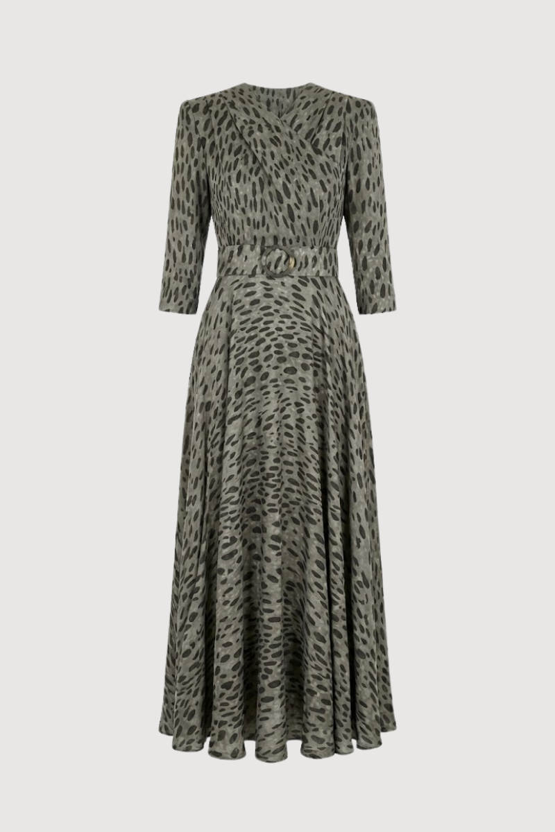 Vestido midi fruncido