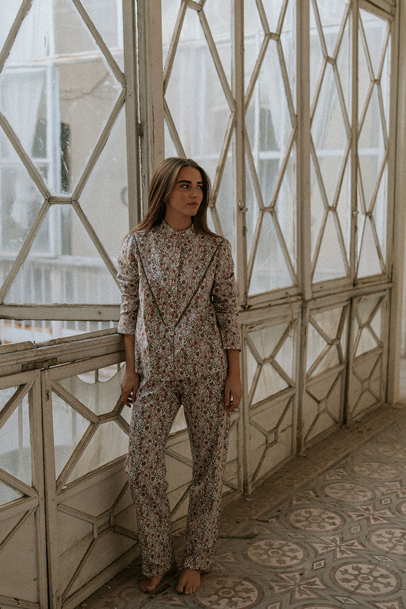 Pijama--de-flores-rosa-de-algodón-4