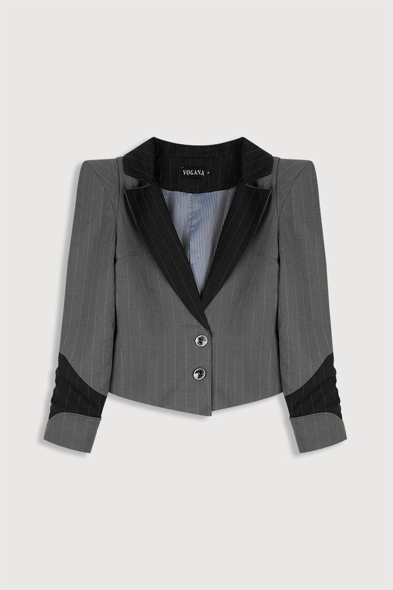 Veste grise à épaulettes 5