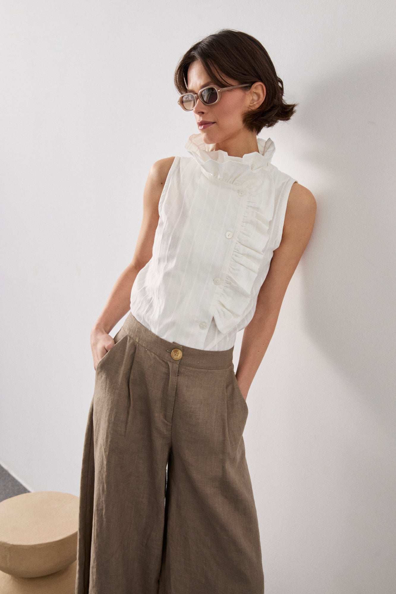 Camisa Volante Blanca