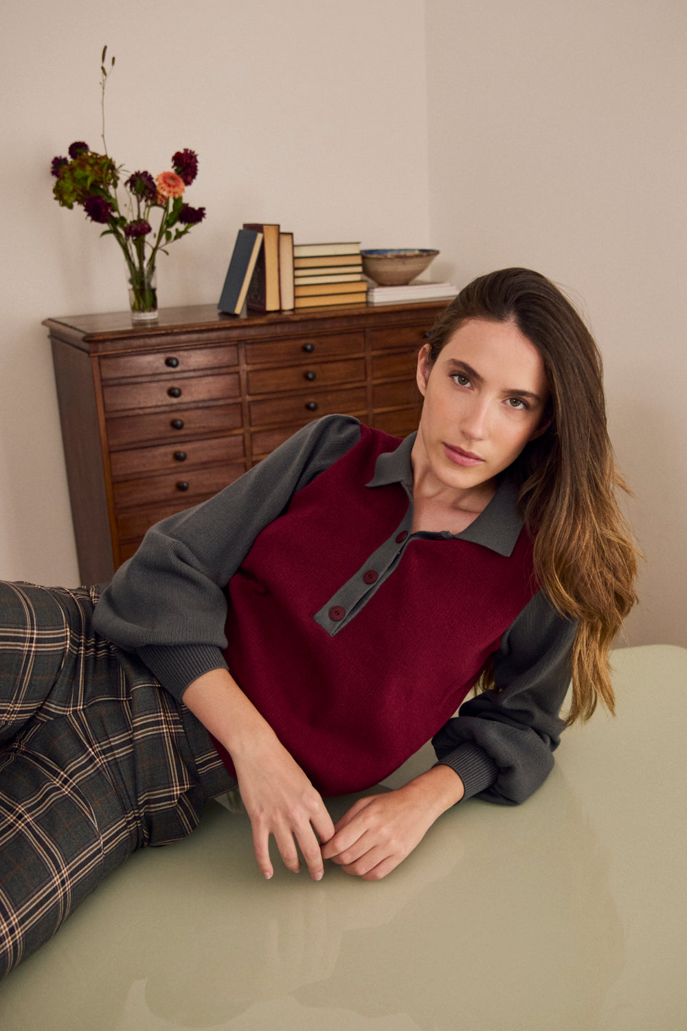 Jersey Polo Burdeos