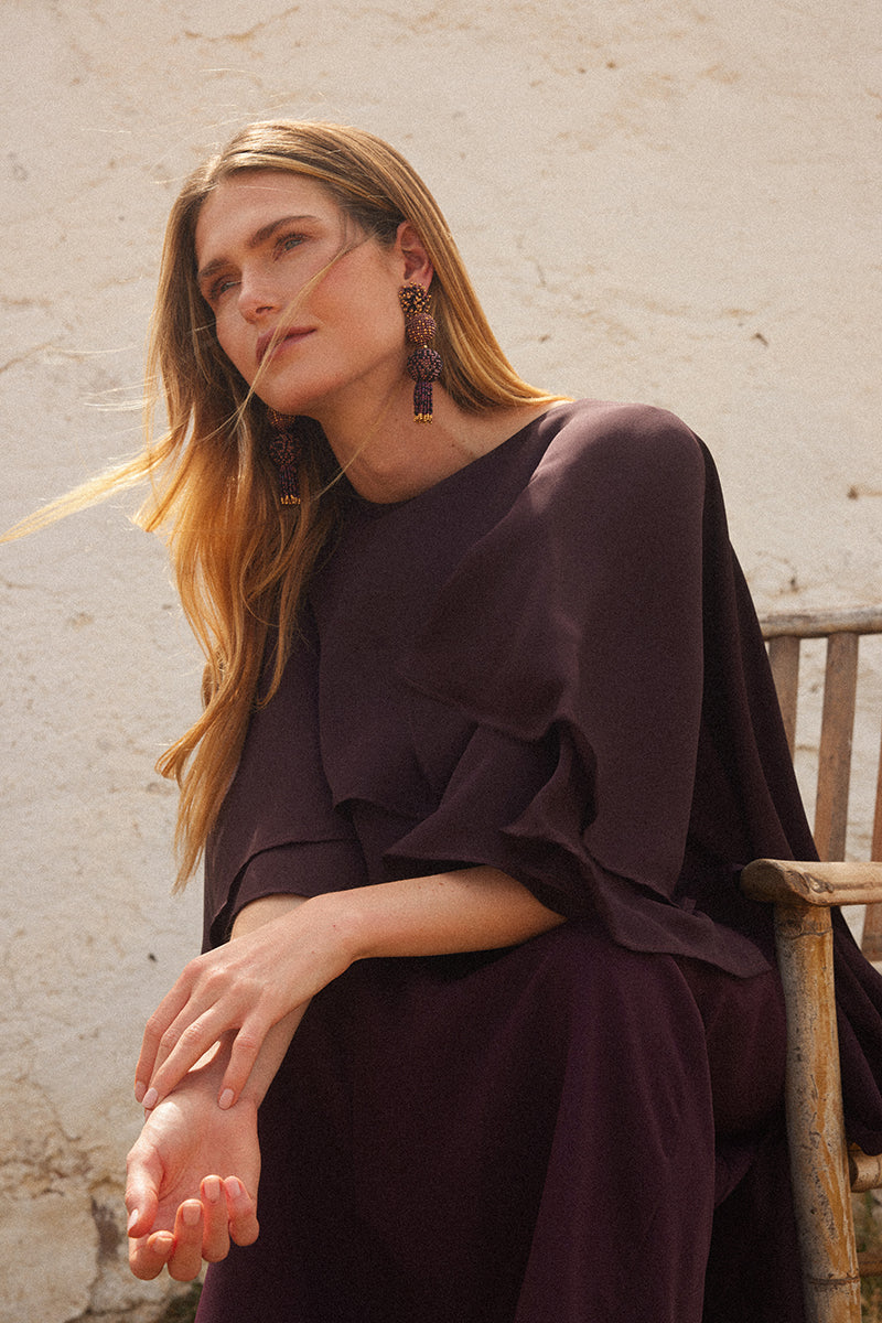 Vestido Carlota Berenjena