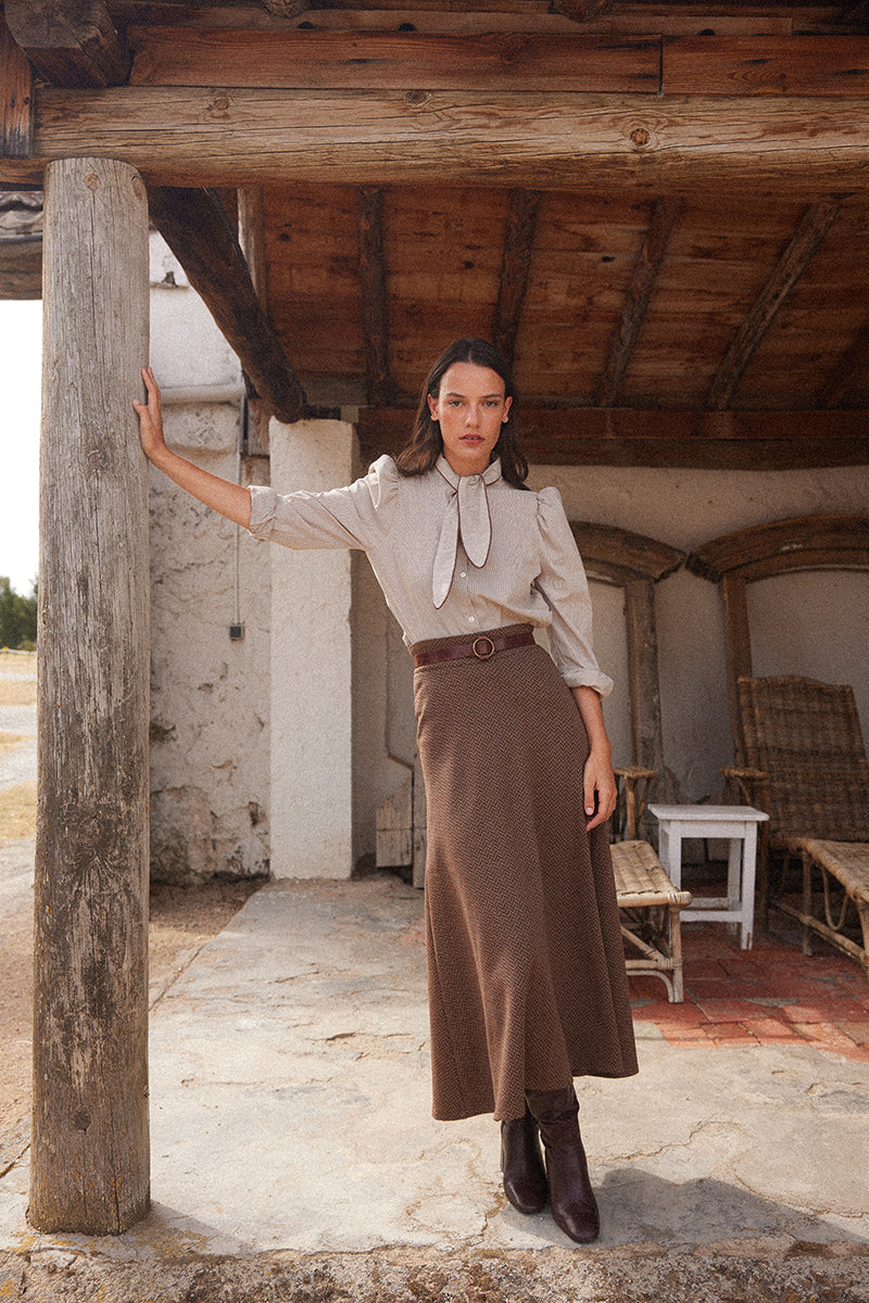 Falda Marcia Marron