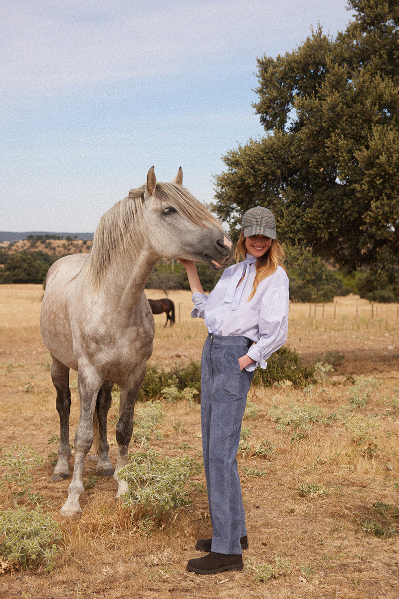 Pantalón Betto Pana Azul