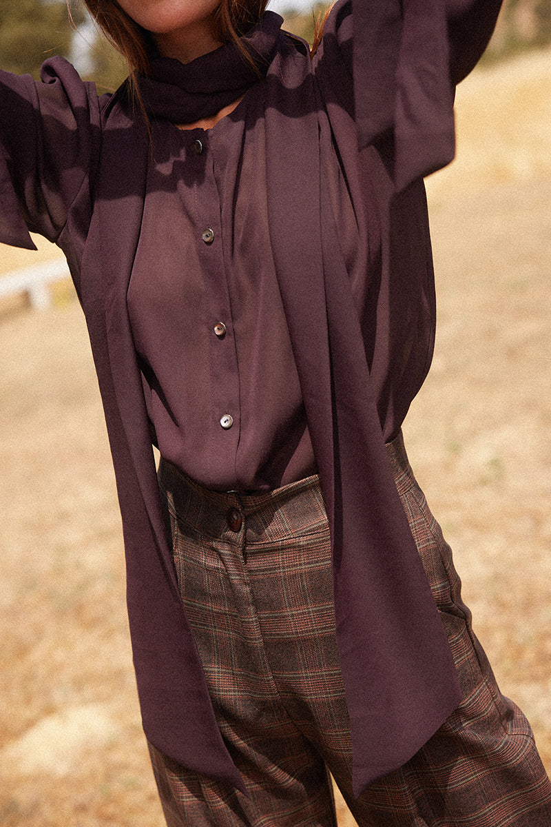 Blusa Serafina berenjena