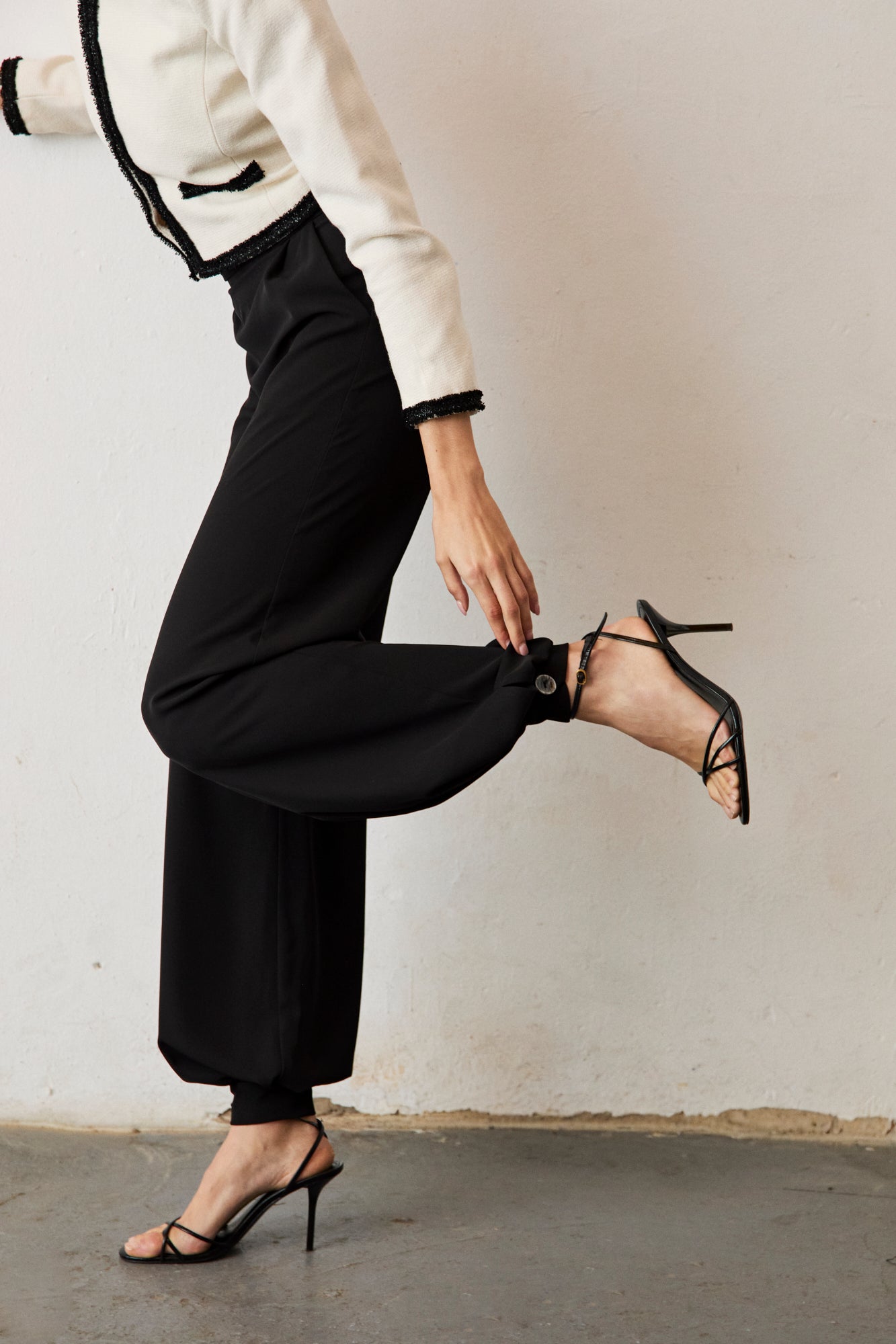 Pantalón bombacho negro