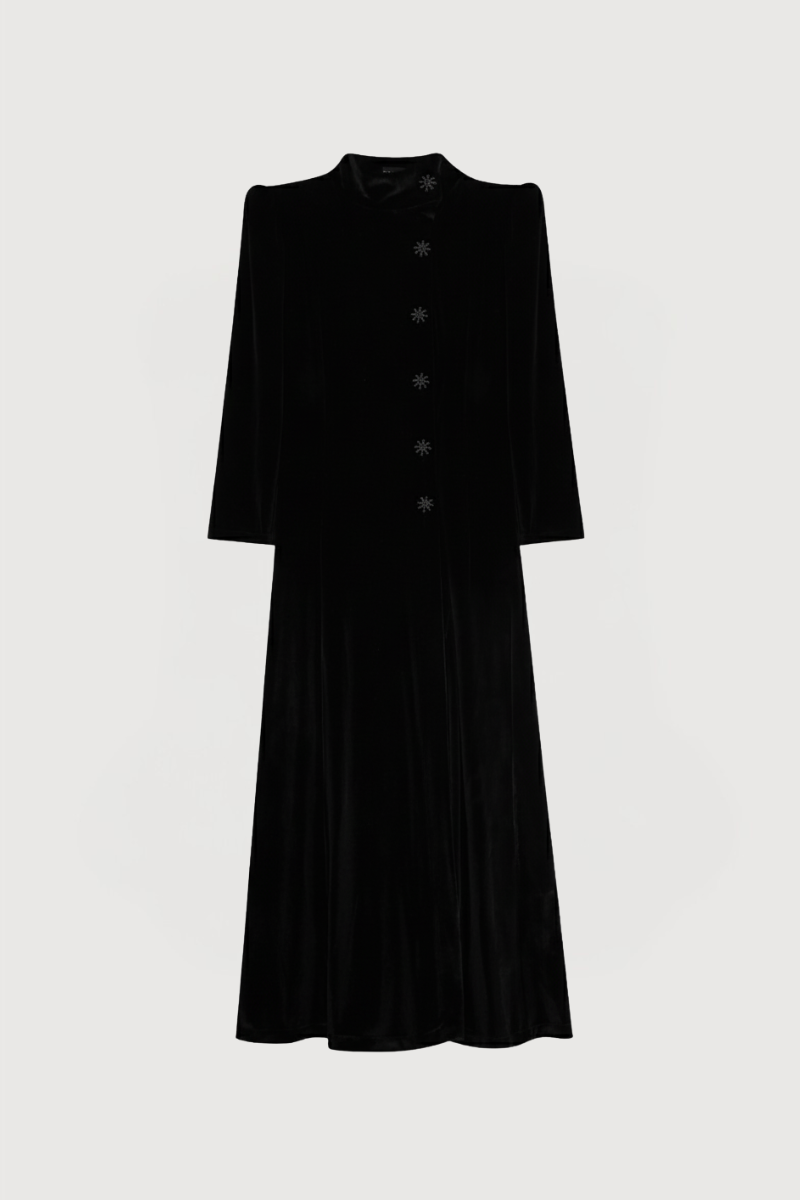 Abrigo Vera terciopelo Negro