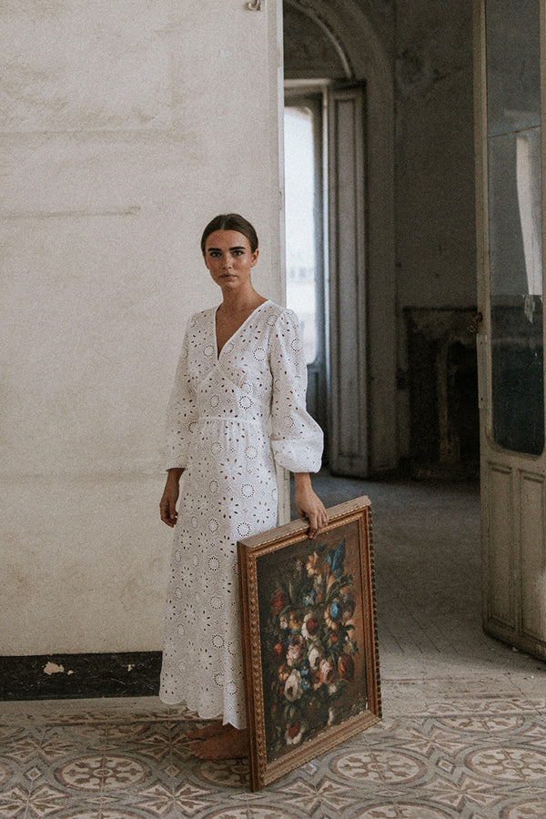 Camisón Brocados blanco