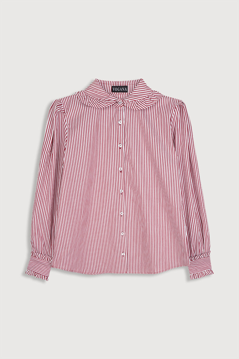 Camisa Mafalda Rayas Rojas